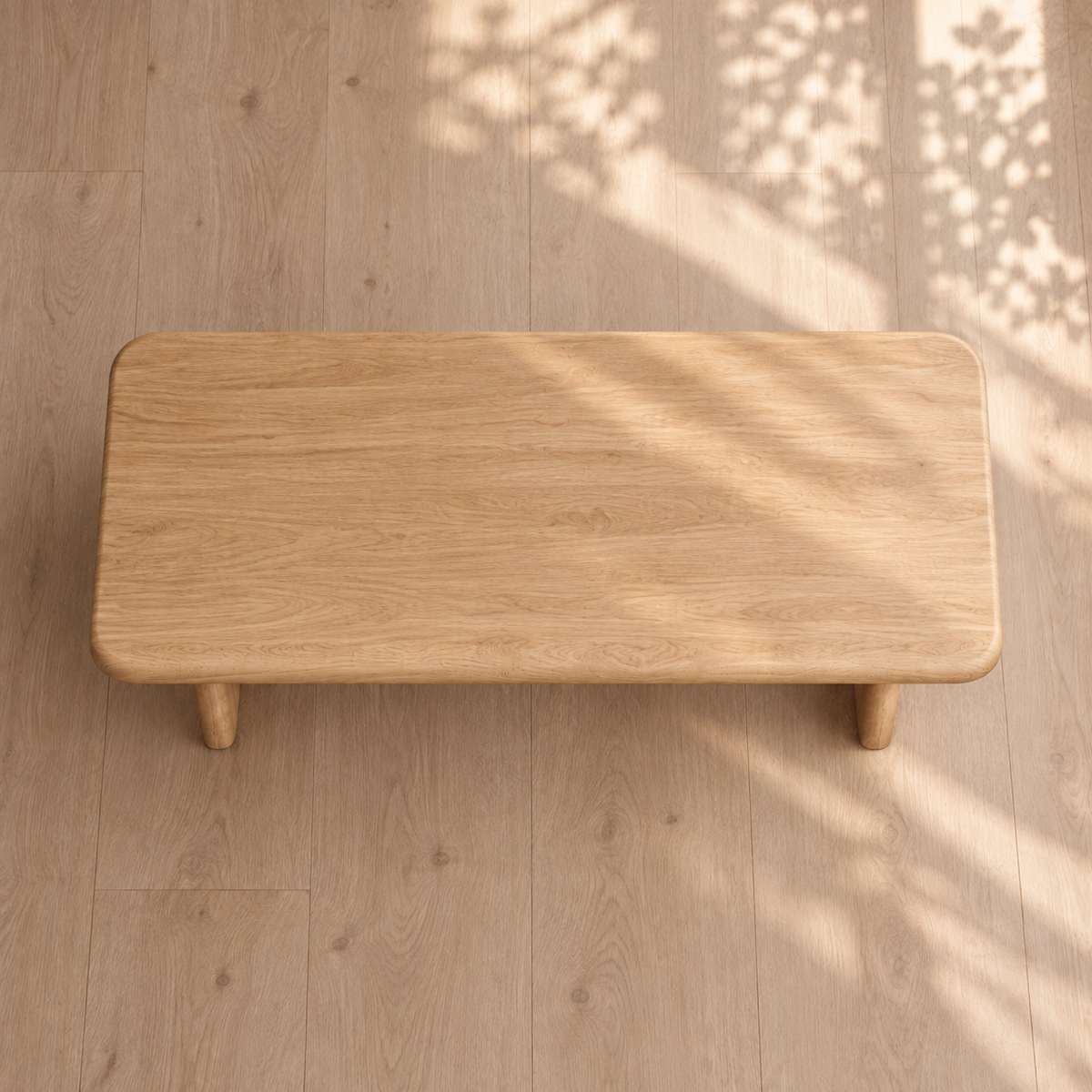 60 Inch Coffee Table in White Oak