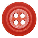 Elan ; Bouton 4 trous, rouge, 20 mm