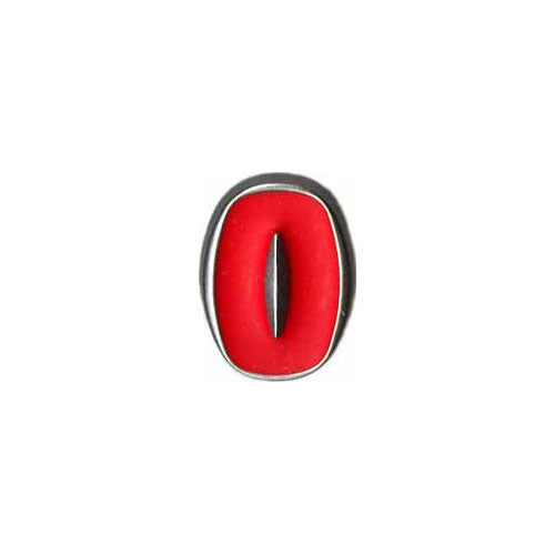 Elan ; Bouton à tige, rouge et argent, 20 mm