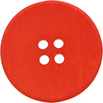 Elan ; Bouton 4 trous, rouge, 15 mm