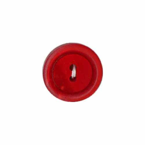 Elan ; bouton à 2 trous, rouge, 18 mm