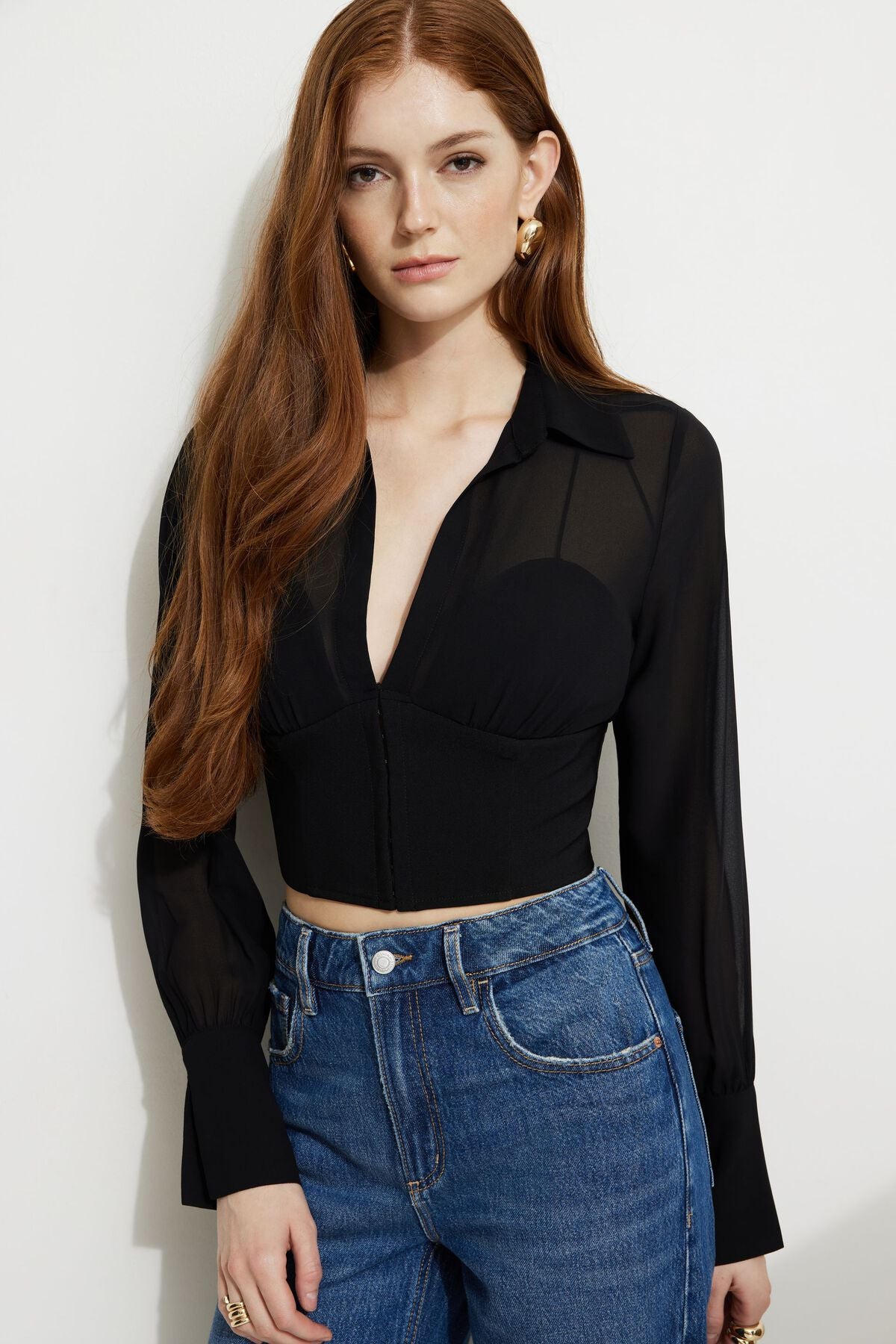 Sheer Corset Blouse