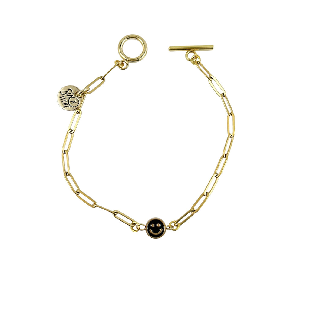 Black Happiness Chain Bracelet