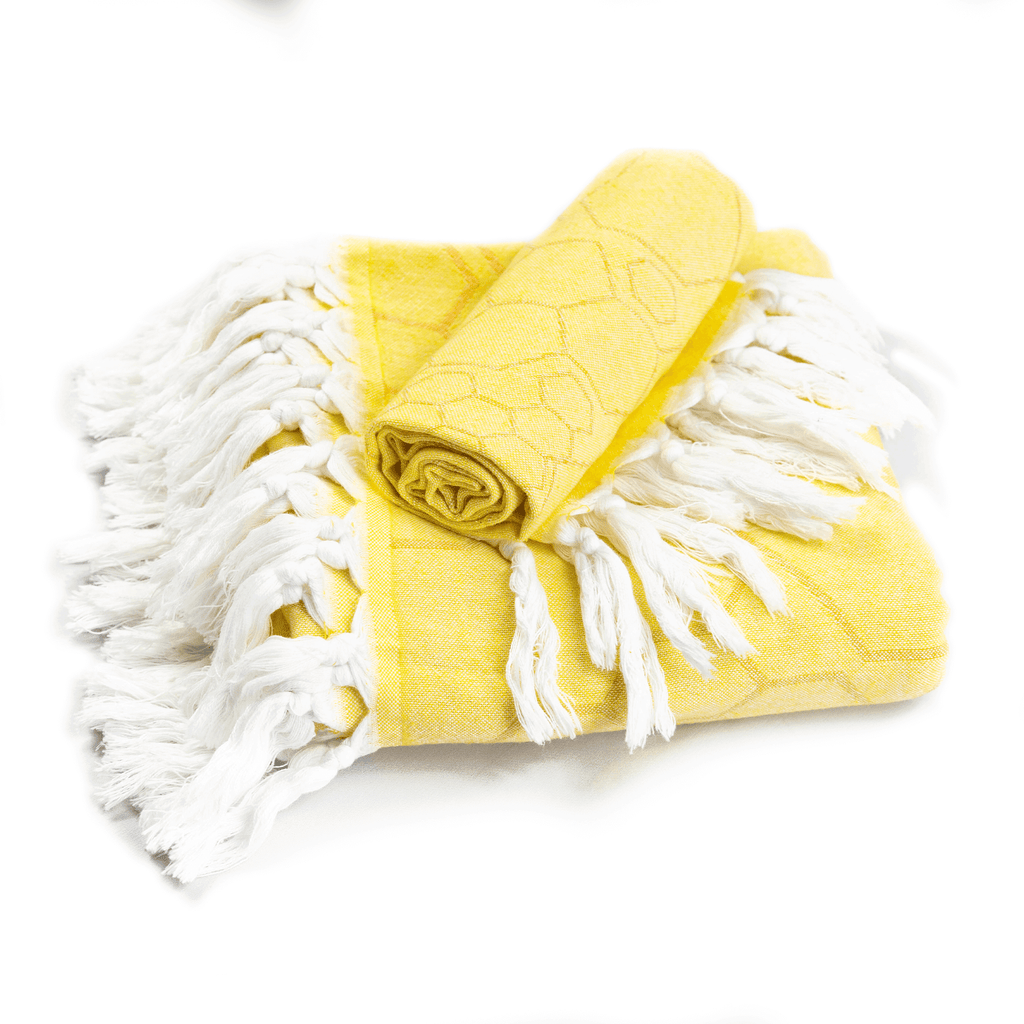 Serviettes turques Canada | Ensemble jaune et orange