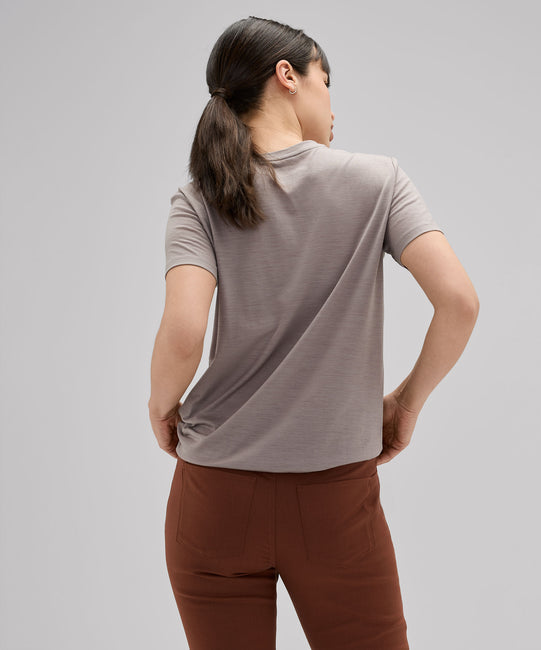 T-shirt ultraléger en laine mérinos pour femme