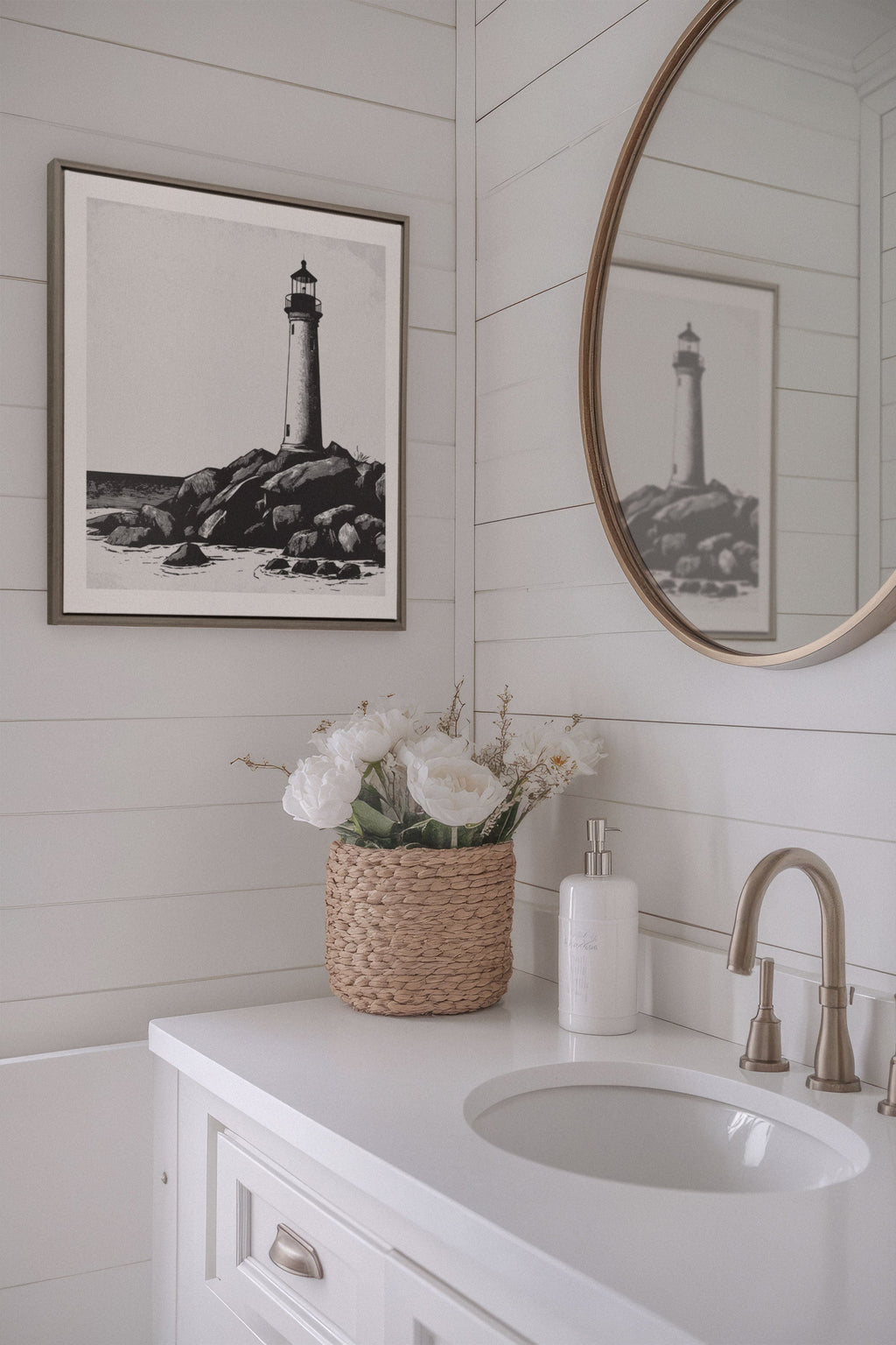 Rocky Shore Light, Stretched Canvas Artwork