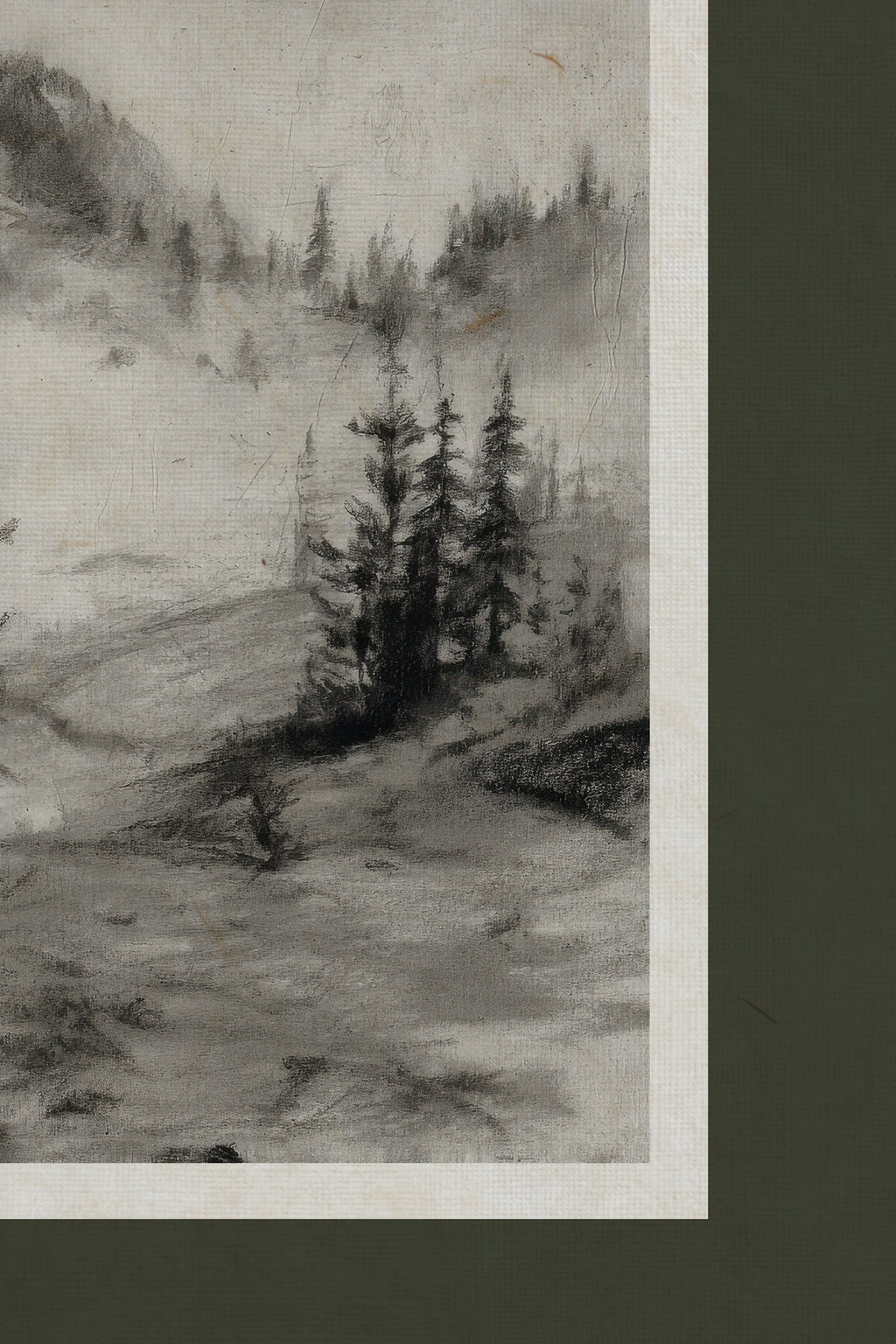 Misty Heights, Vintage Silver Frame