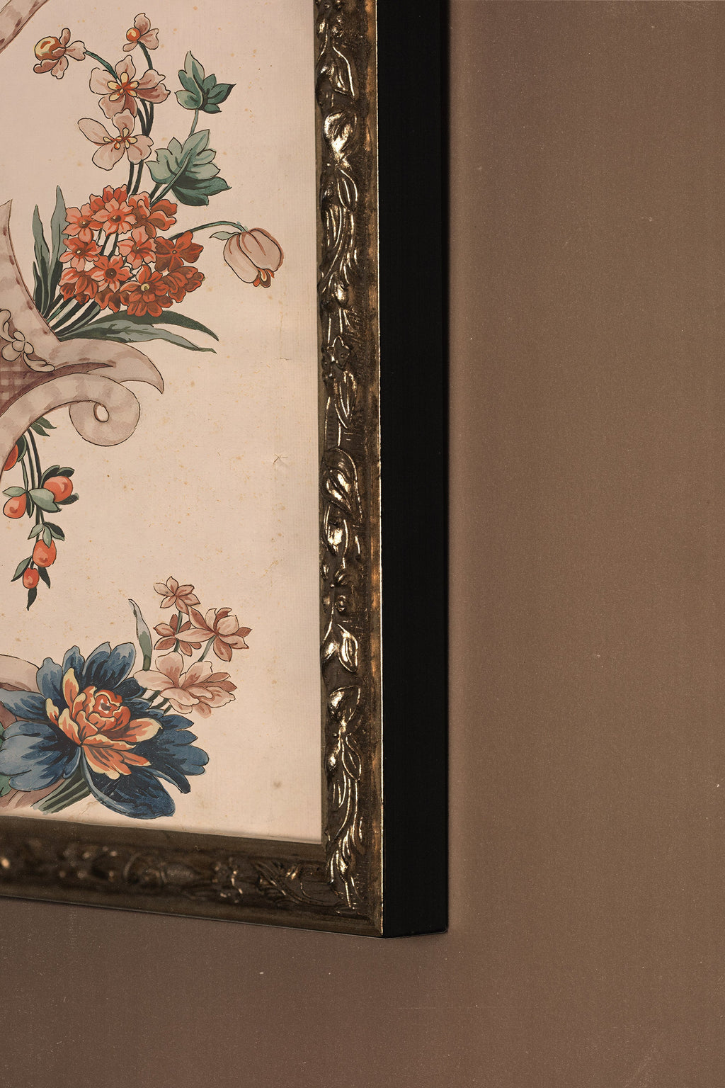Botanical Symphony, Vintage Silver Frame