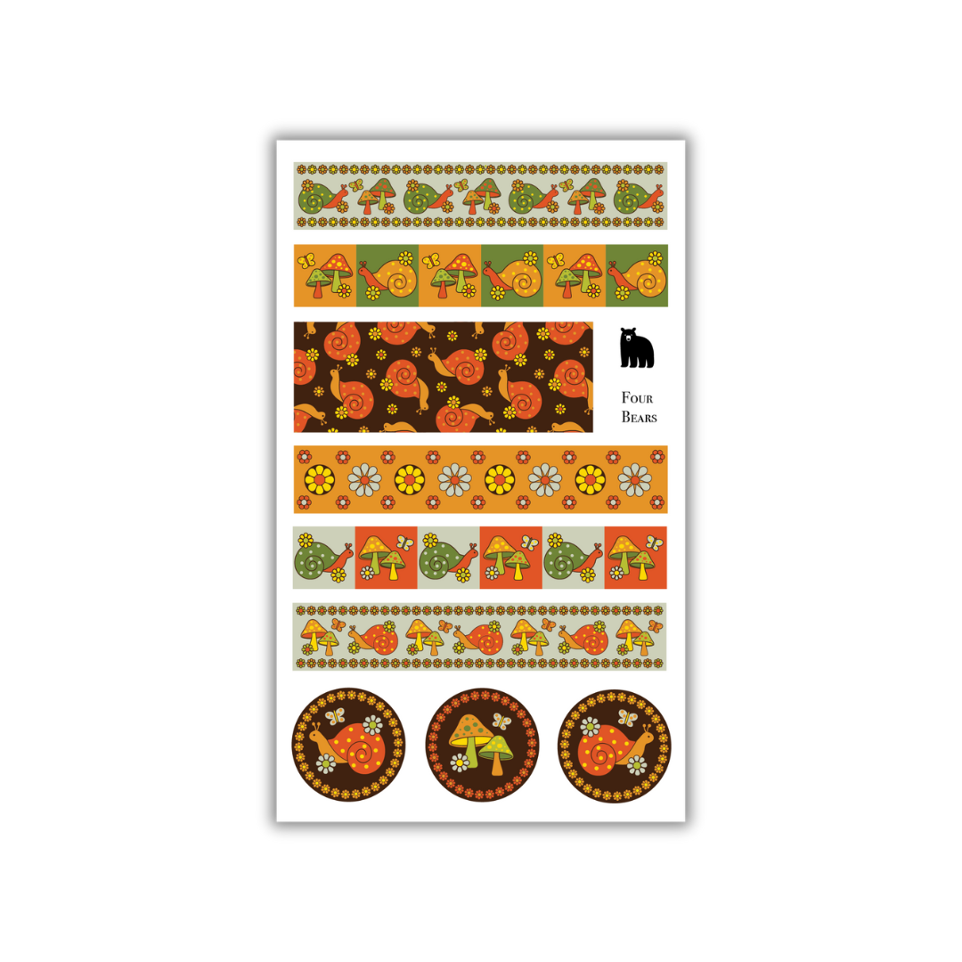 Snail and 'Shroom Washi Strips