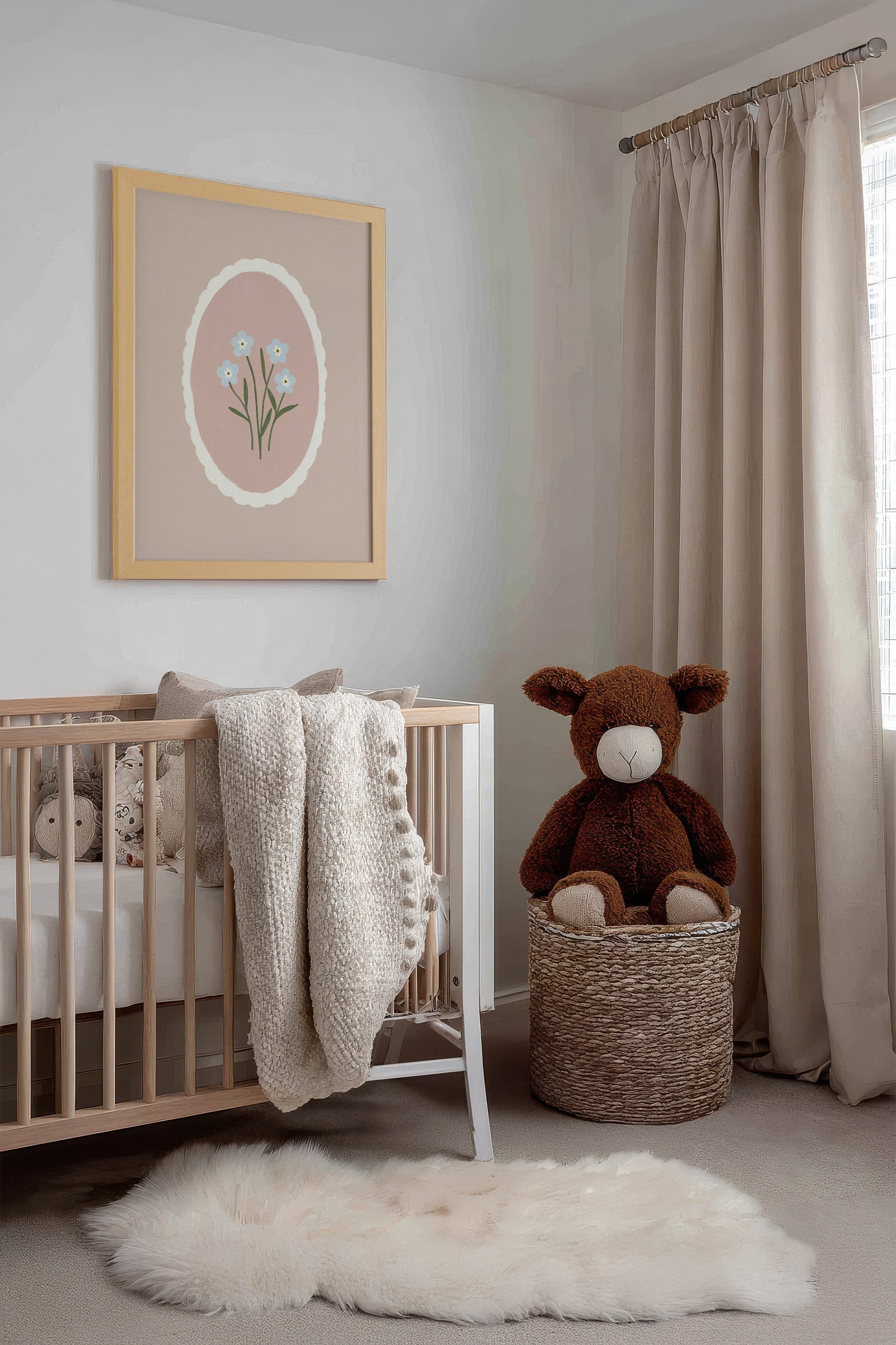 Tender Flowers, Framed Stretched Canvas