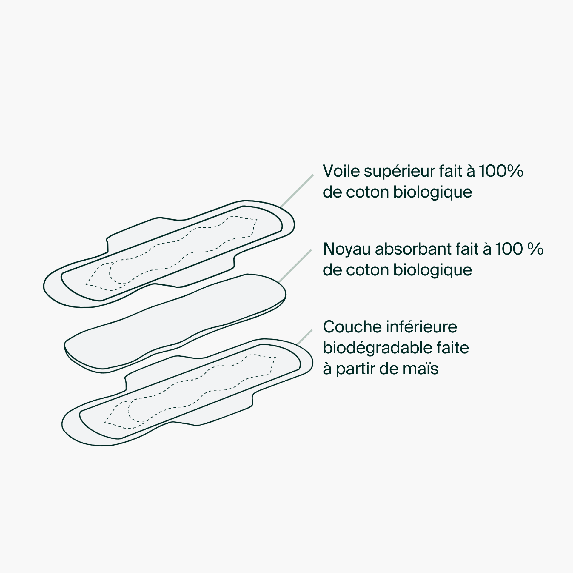 100% Organic Cotton Daily Pads