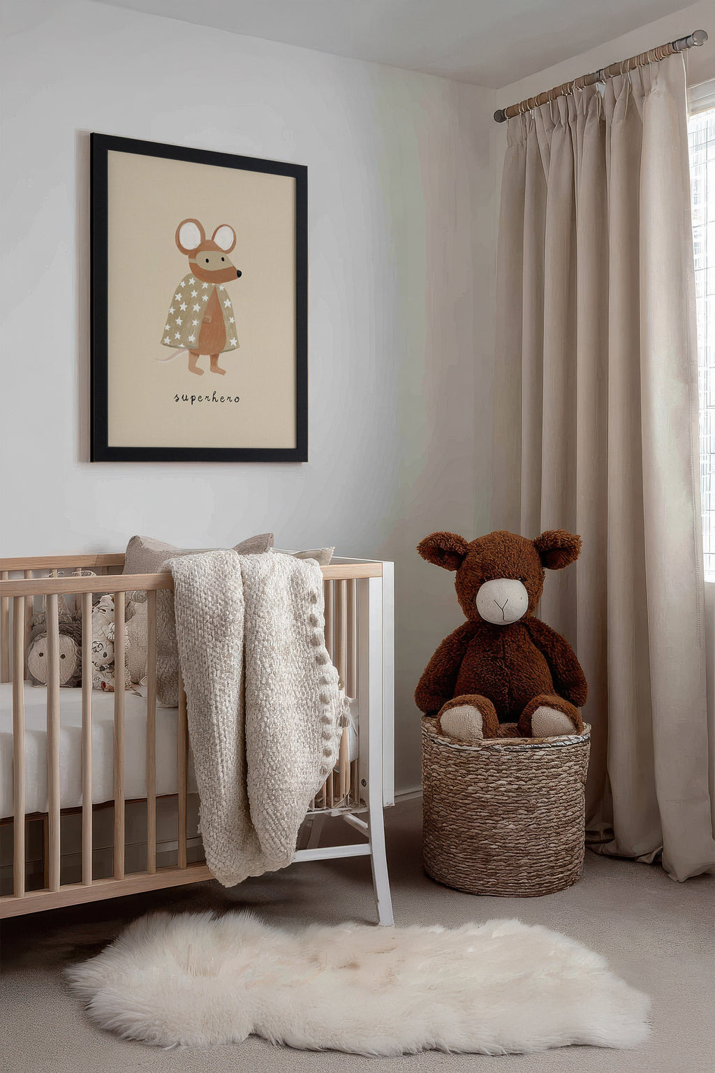Heroic Mouse, Framed Stretched Canvas