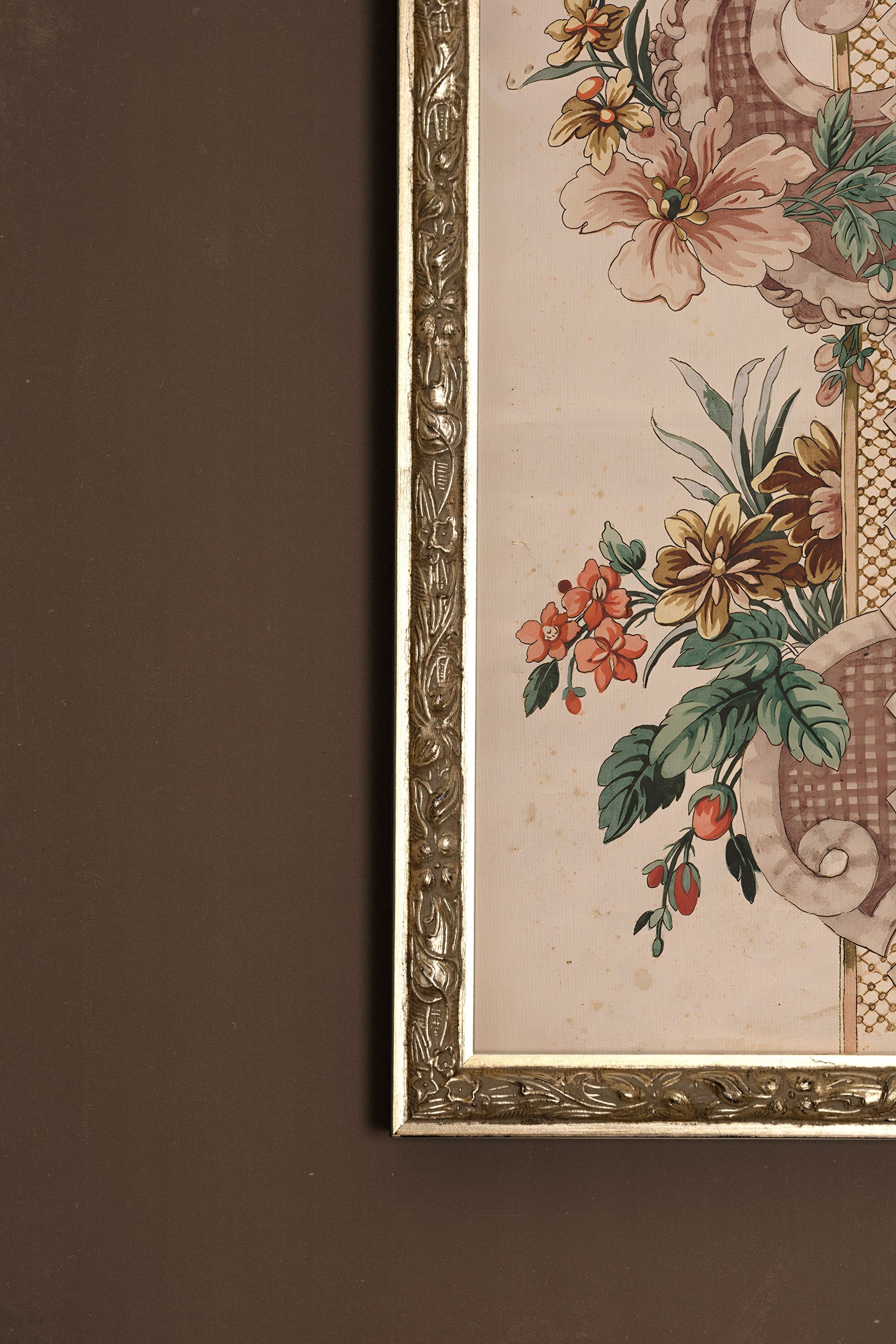 Botanical Symphony, Vintage Silver Frame