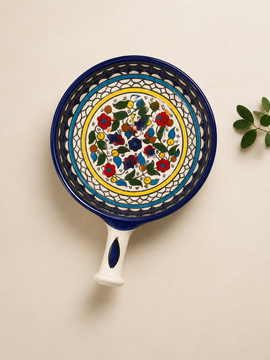 Handmade Ceramic Serving Pan  6 Inch Appetizer & Snack Dish  Floral & Various Designs