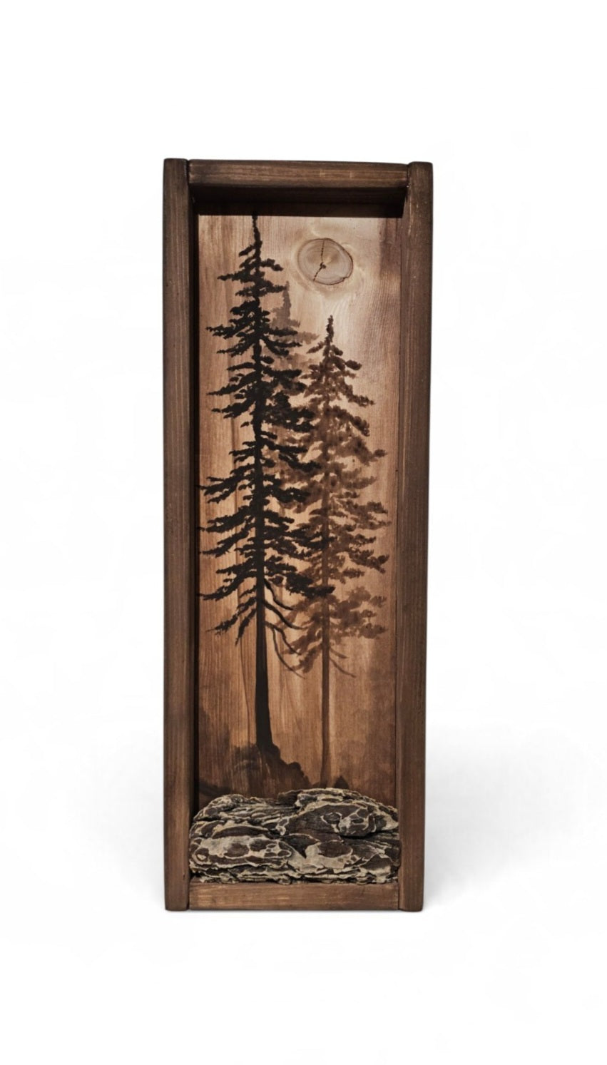 Framed hand painted on wood wall decor (19.5" by 7")