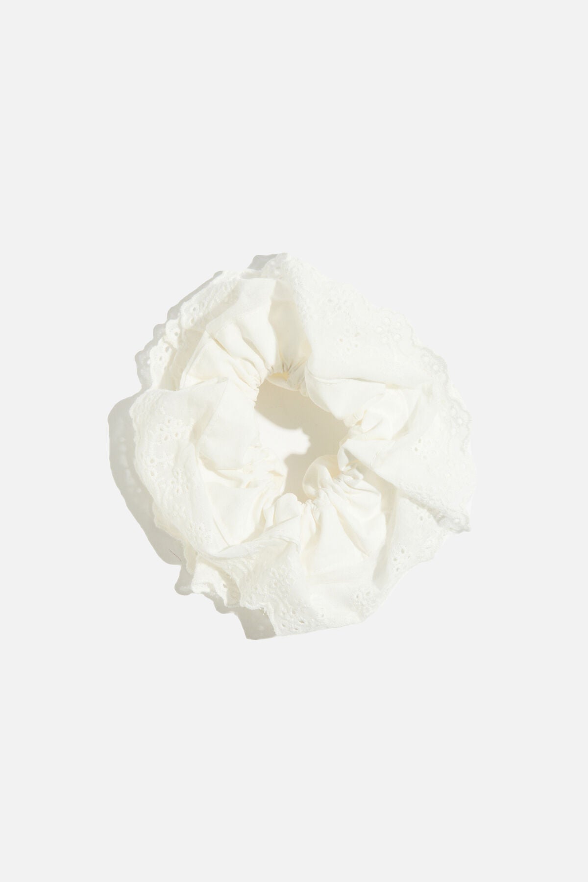 Ruffled Eyelet Scrunchie