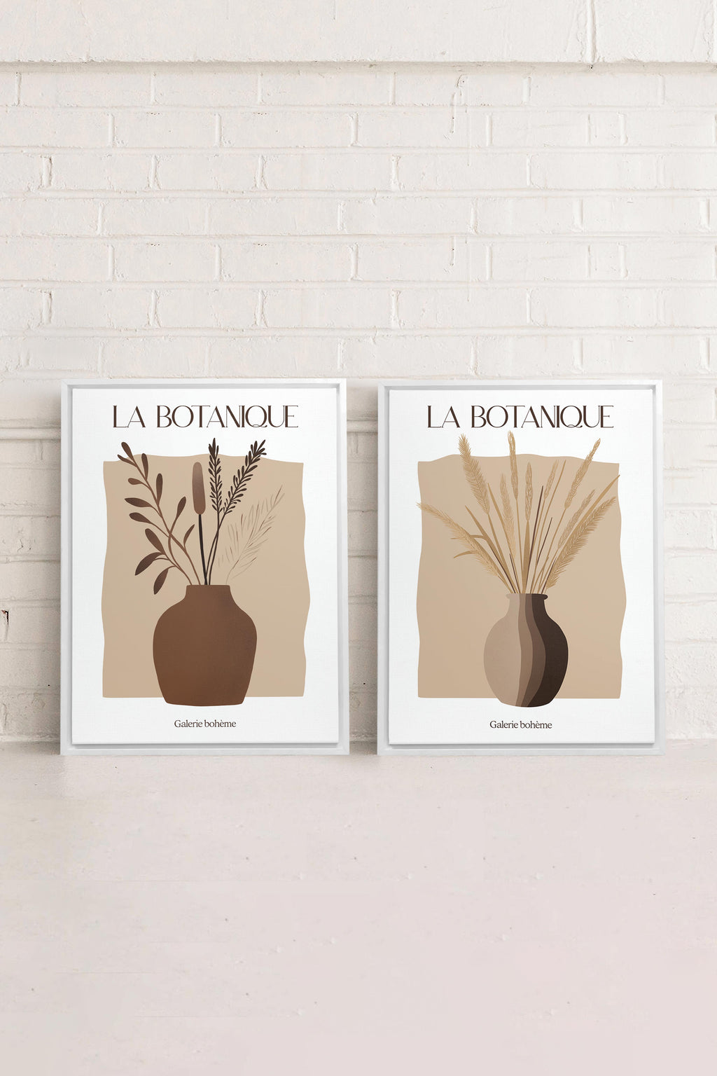 BOTANICAL DUO (2 Stretched Canvas Artworks)