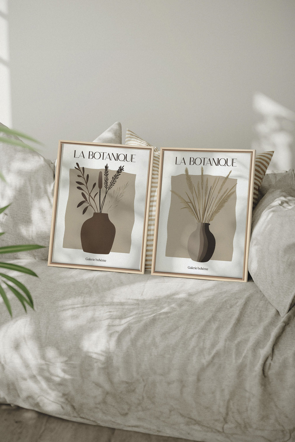 BOTANICAL DUO (2 Stretched Canvas Artworks)