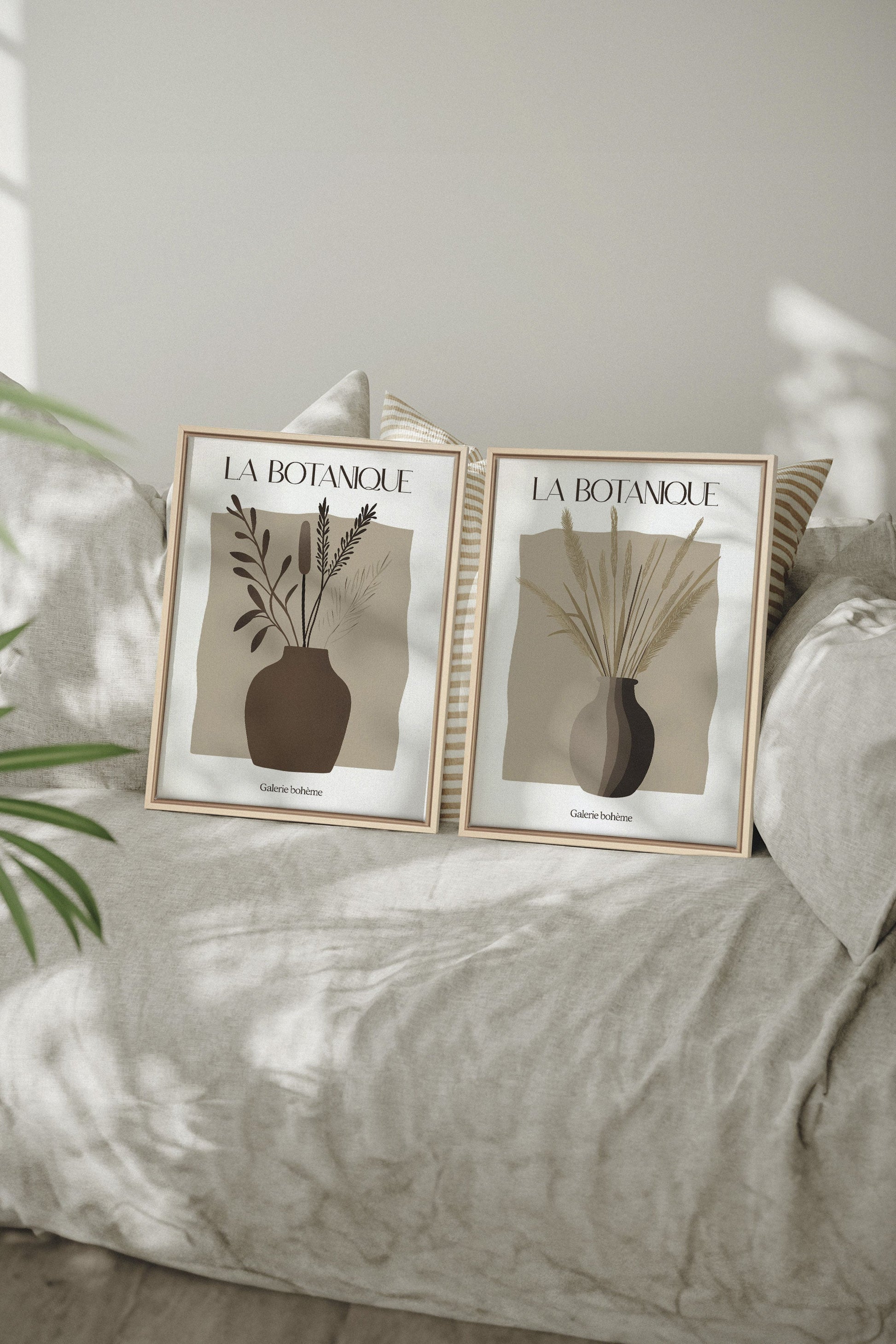 BOTANICAL DUO (2 Stretched Canvas Artworks)