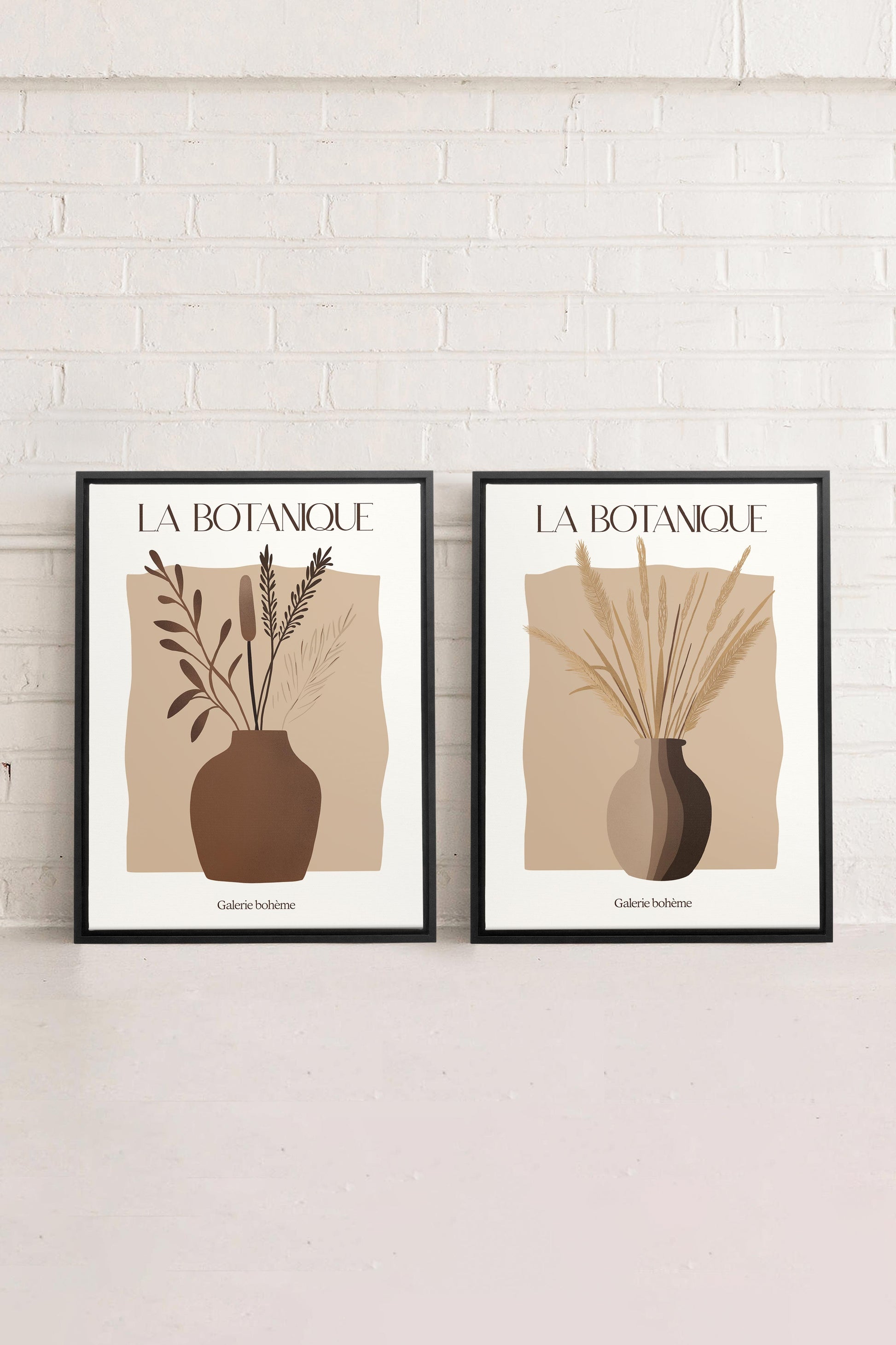 BOTANICAL DUO (2 Stretched Canvas Artworks)