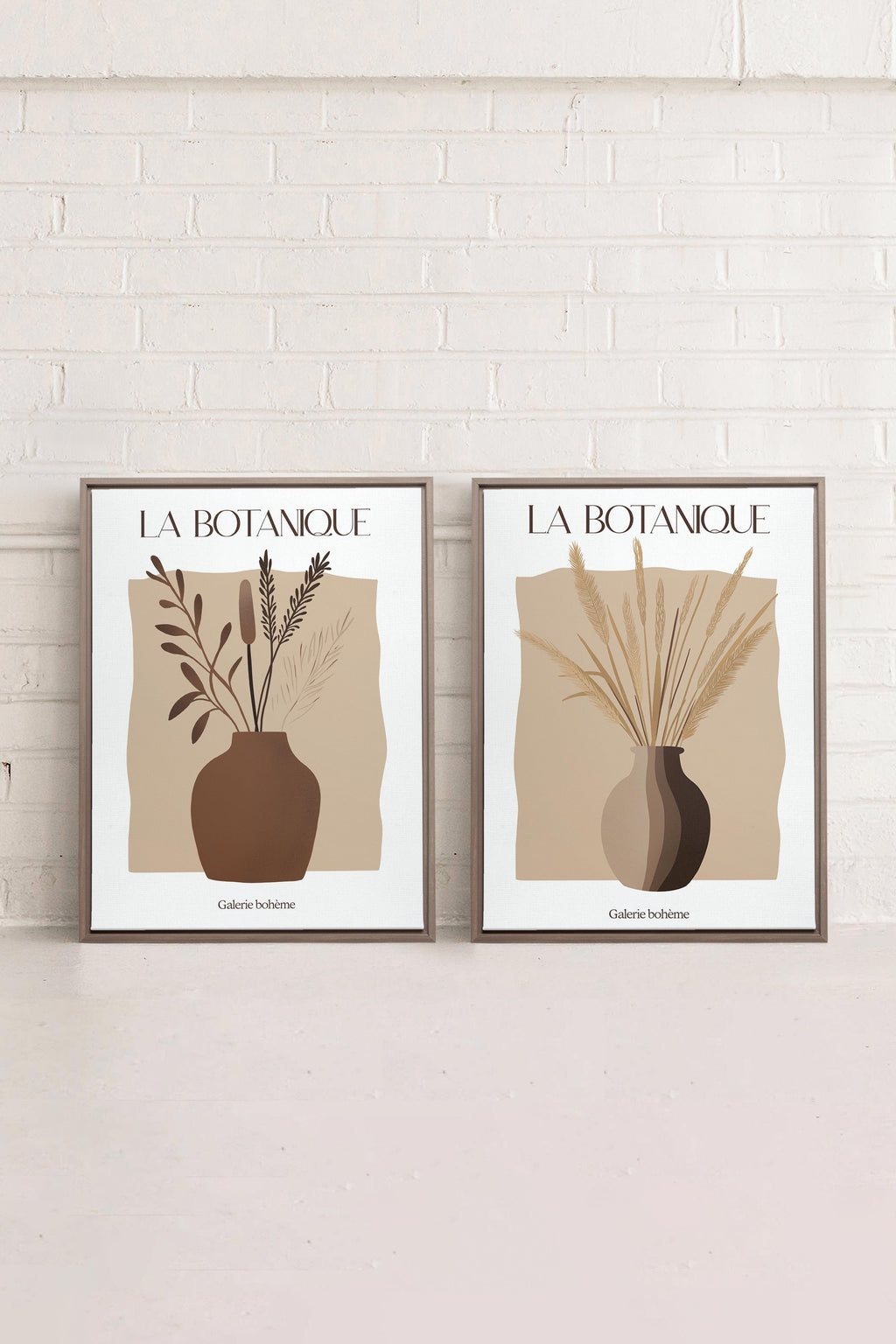 BOTANICAL DUO (2 Stretched Canvas Artworks)