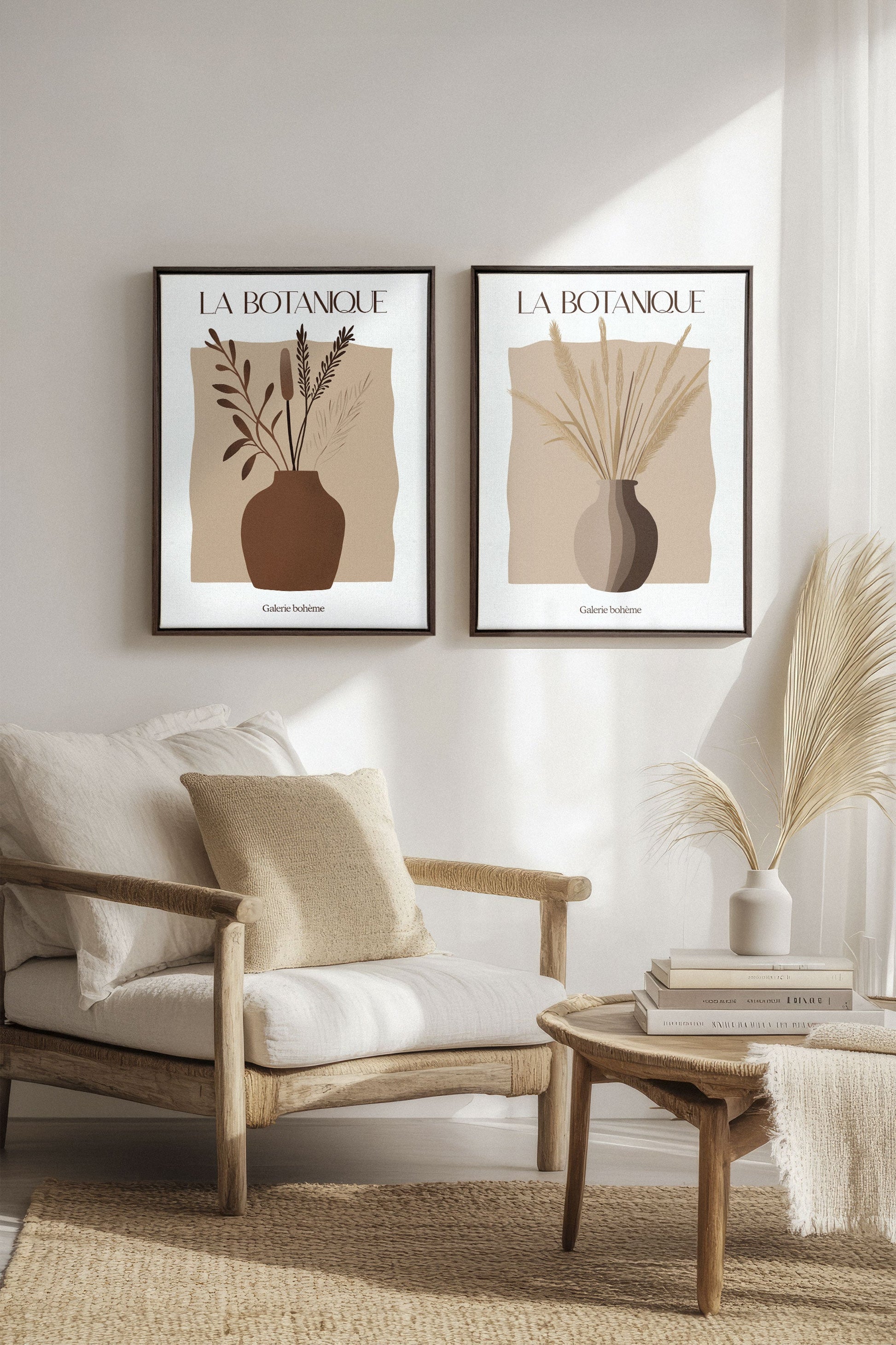 BOTANICAL DUO (2 Stretched Canvas Artworks)