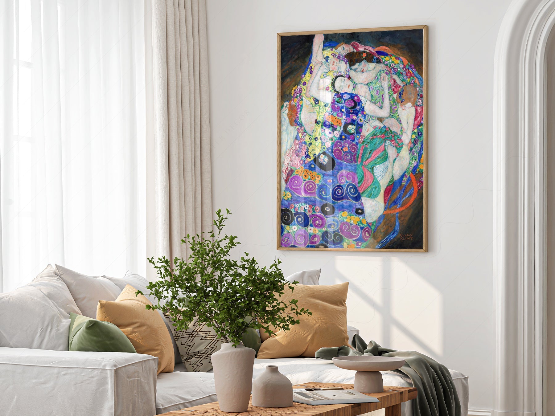 Gustav Klimt The Virgin Art Print – Art Nouveau Wall Decor Poster