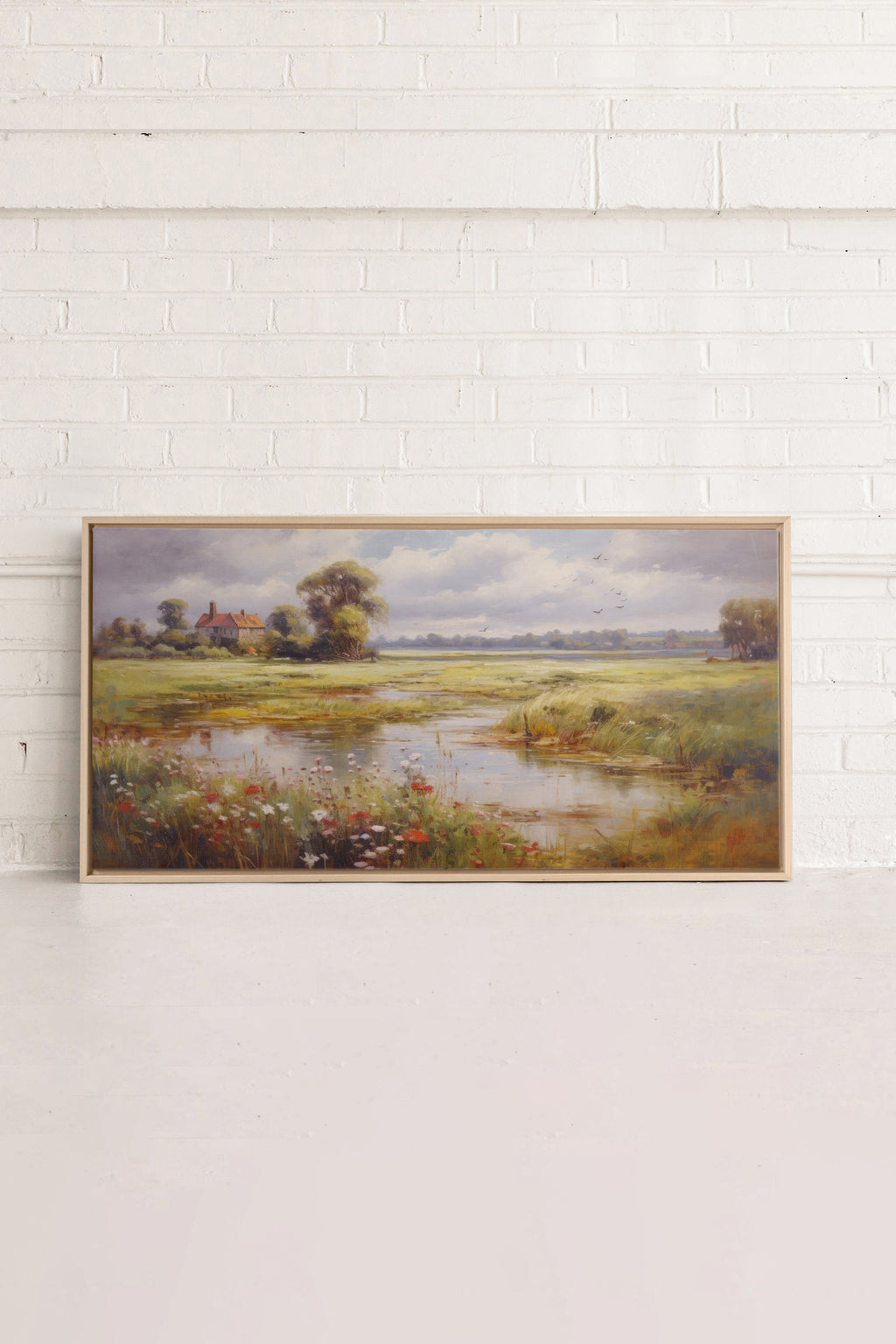 Red Oasis, Stretched Canvas Artwork