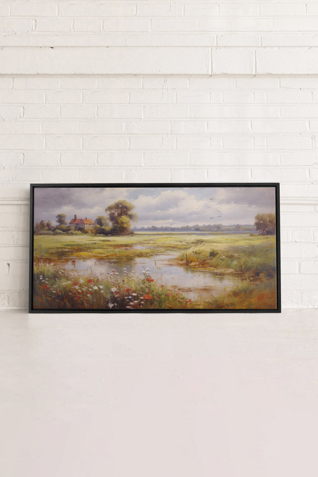 Red Oasis, Stretched Canvas Artwork
