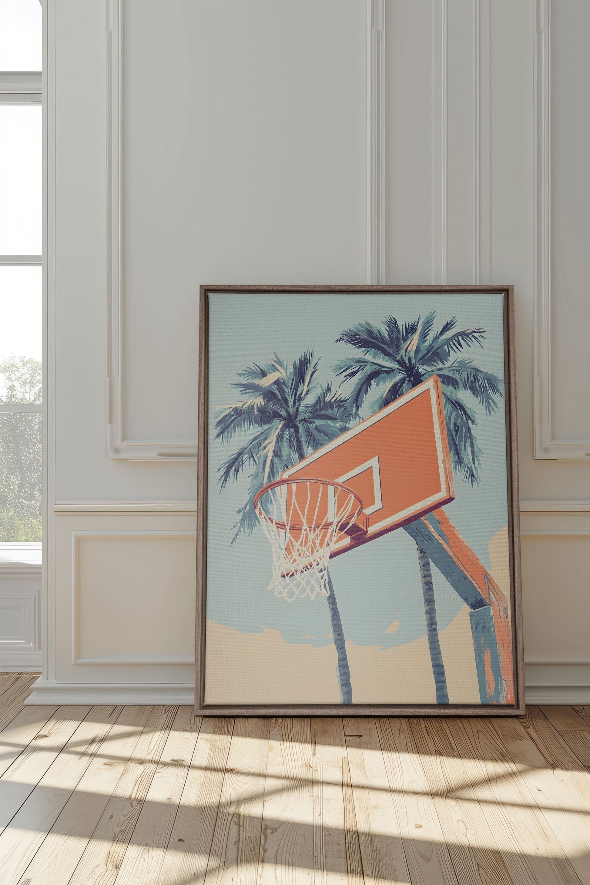 Summer Hoops, Stretched Canvas Artwork