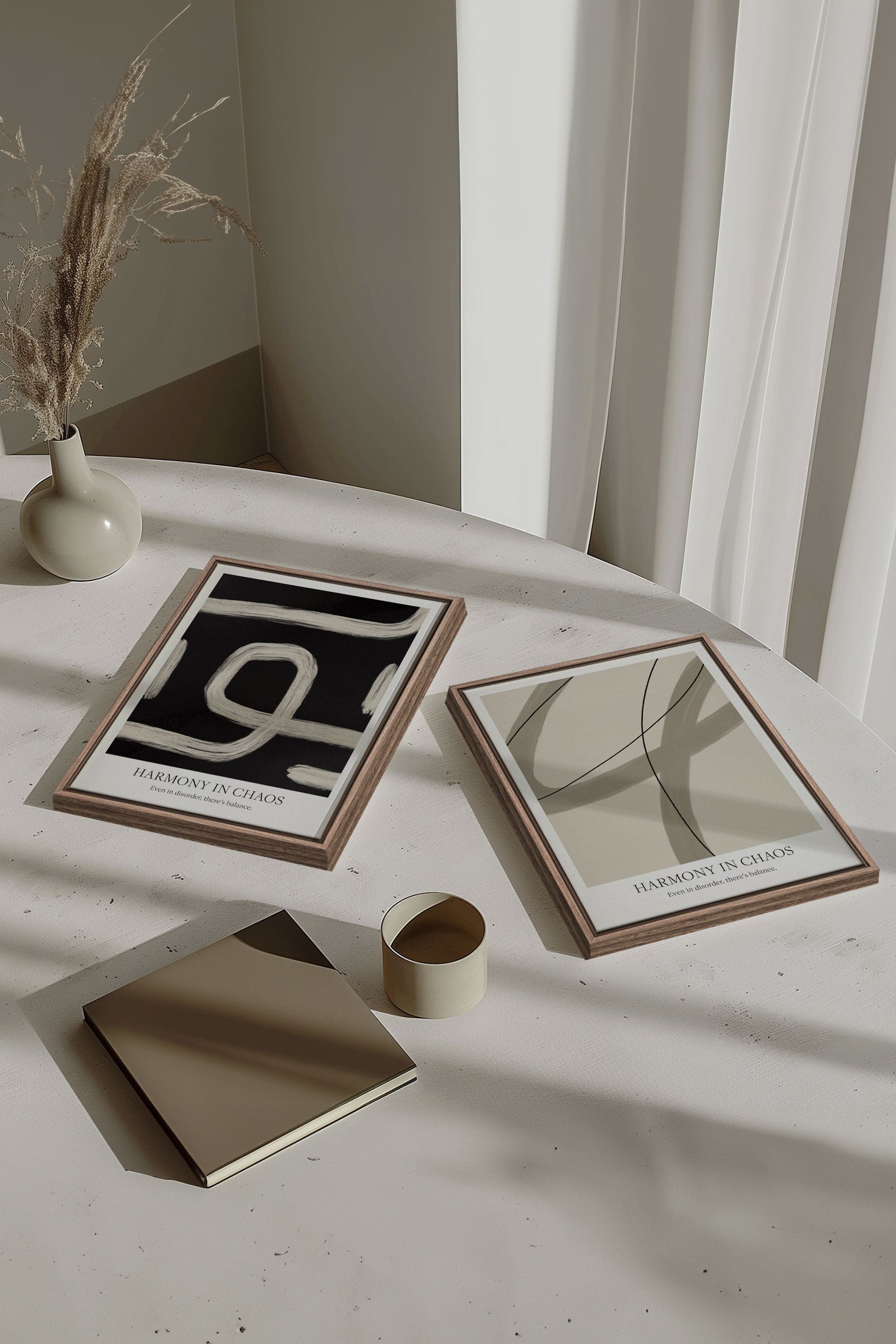 BALANCED FLOW DUO (2 Stretched Canvas Works)