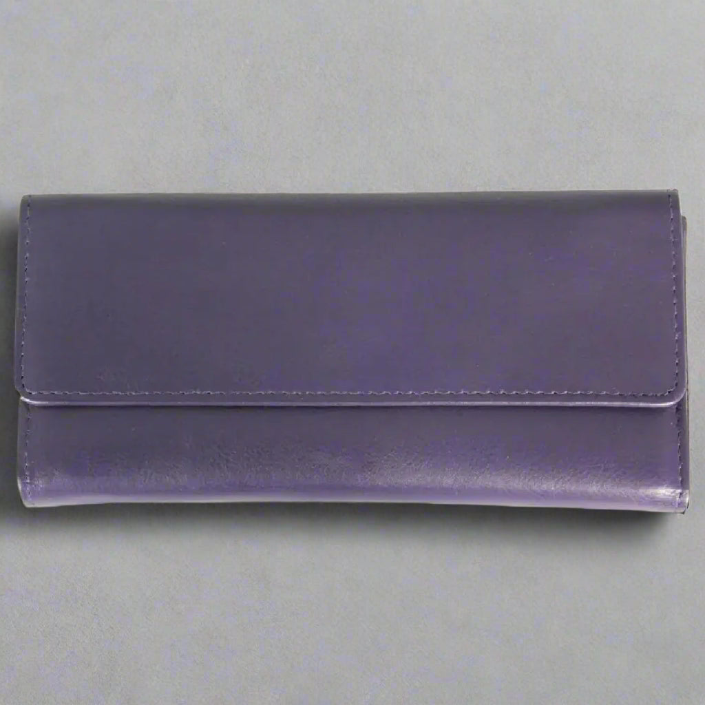 Portefeuille en cuir à rabat pour femme JBG International