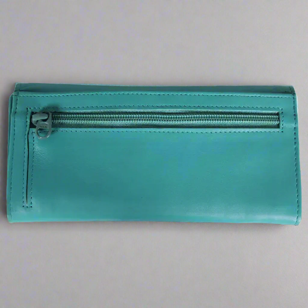 Portefeuille en cuir à rabat pour femme JBG International