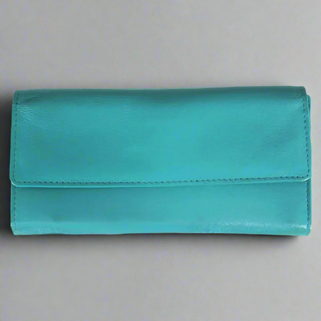 Portefeuille en cuir à rabat pour femme JBG International