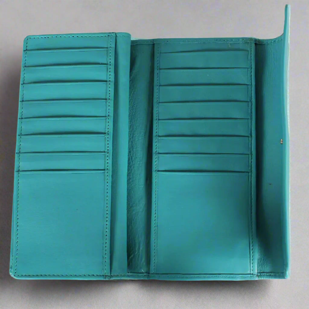 Portefeuille en cuir à rabat pour femme JBG International