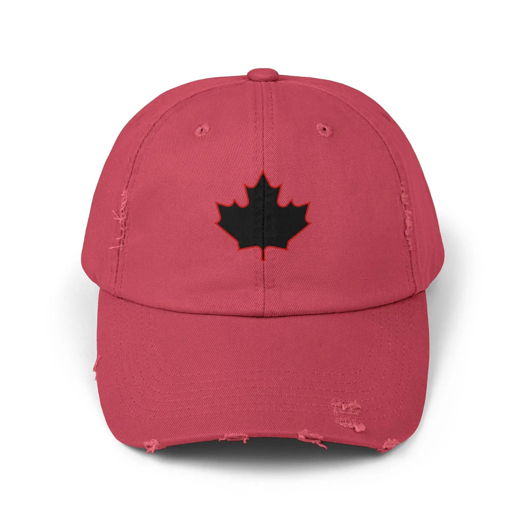 Maple Stick Distressed Hockey Cap – Retro Canadian Style