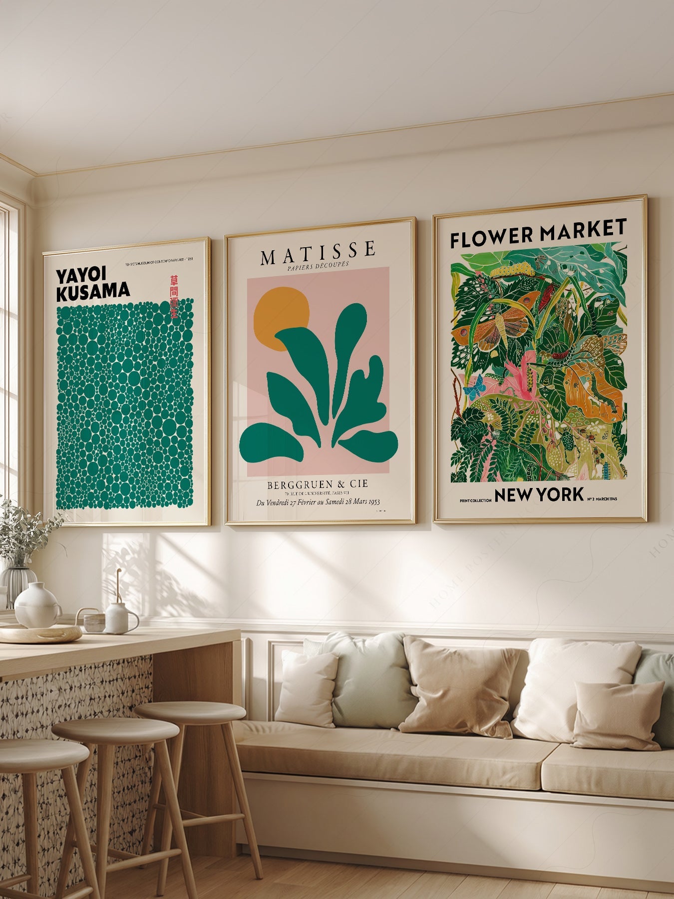 Matisse Kusama Gallery Wall Set of 3 Prints – Modern Art Poster Collection