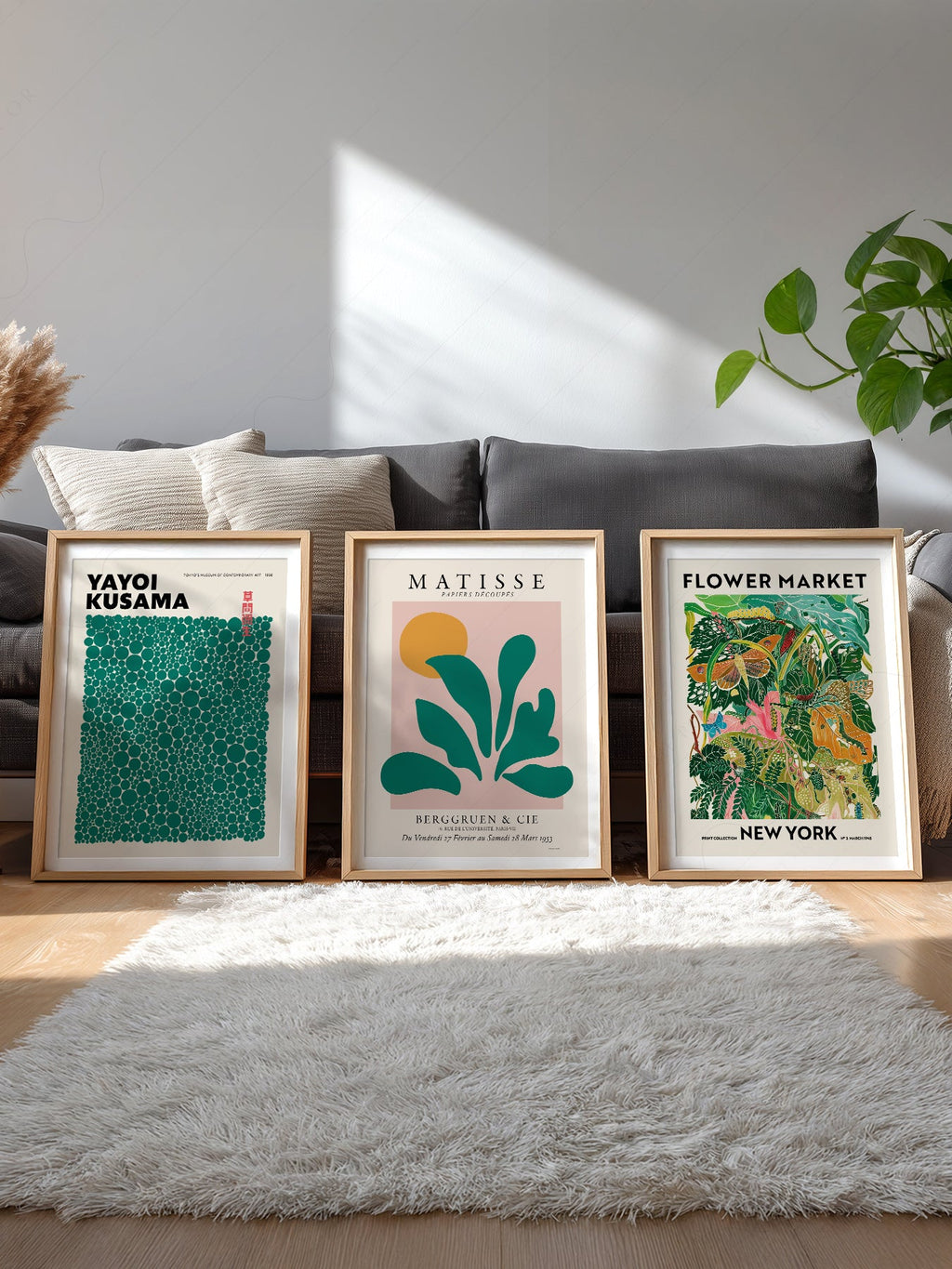 Matisse Kusama Gallery Wall Set of 3 Prints – Modern Art Poster Collection