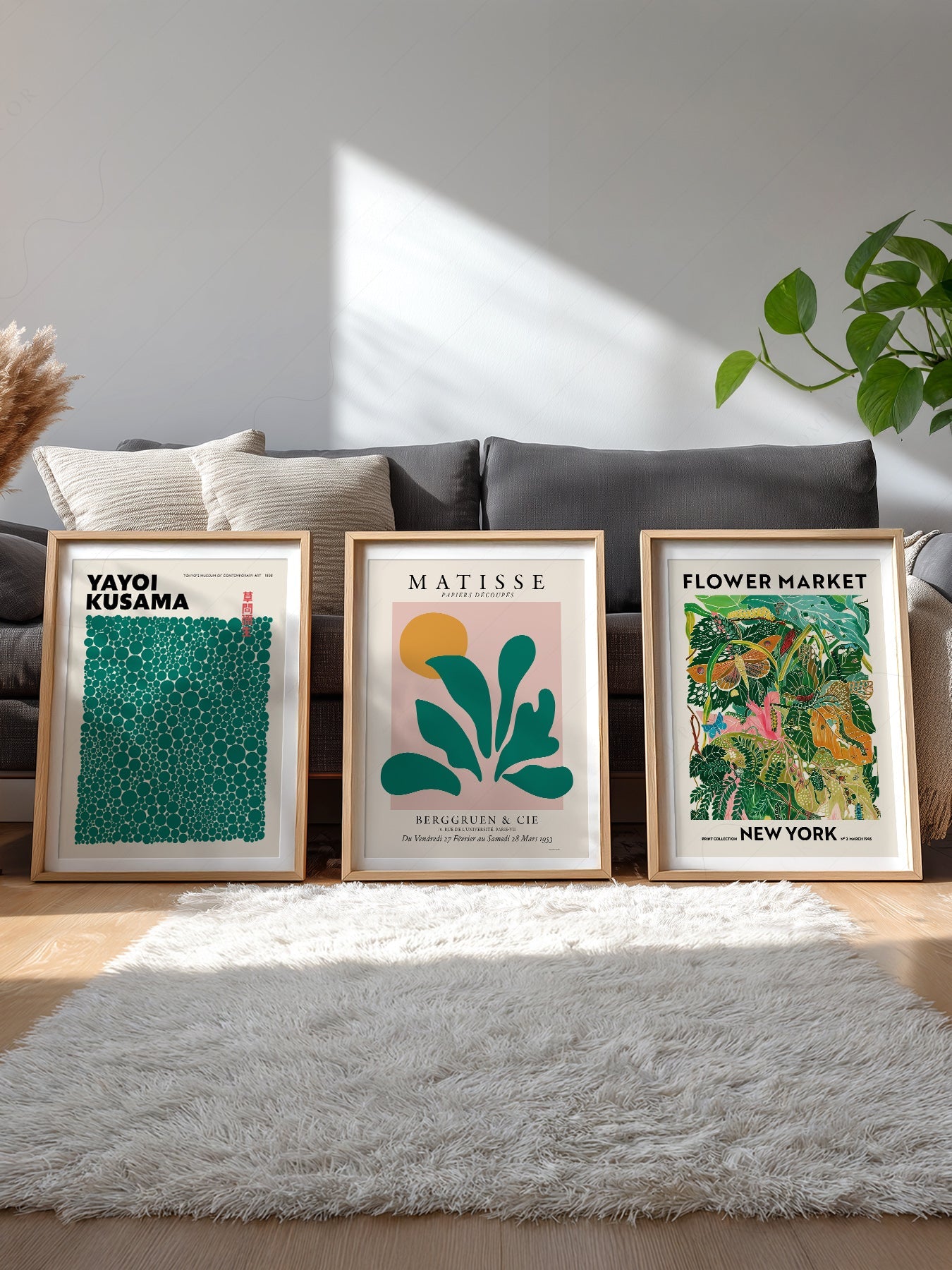 Matisse Kusama Gallery Wall Set of 3 Prints – Modern Art Poster Collection