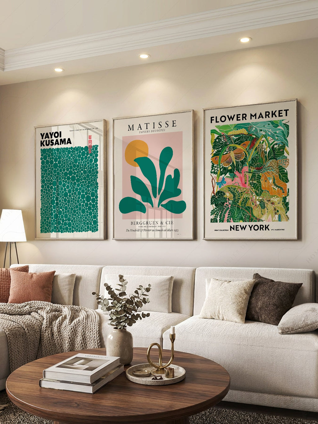 Matisse Kusama Gallery Wall Set of 3 Prints – Modern Art Poster Collection