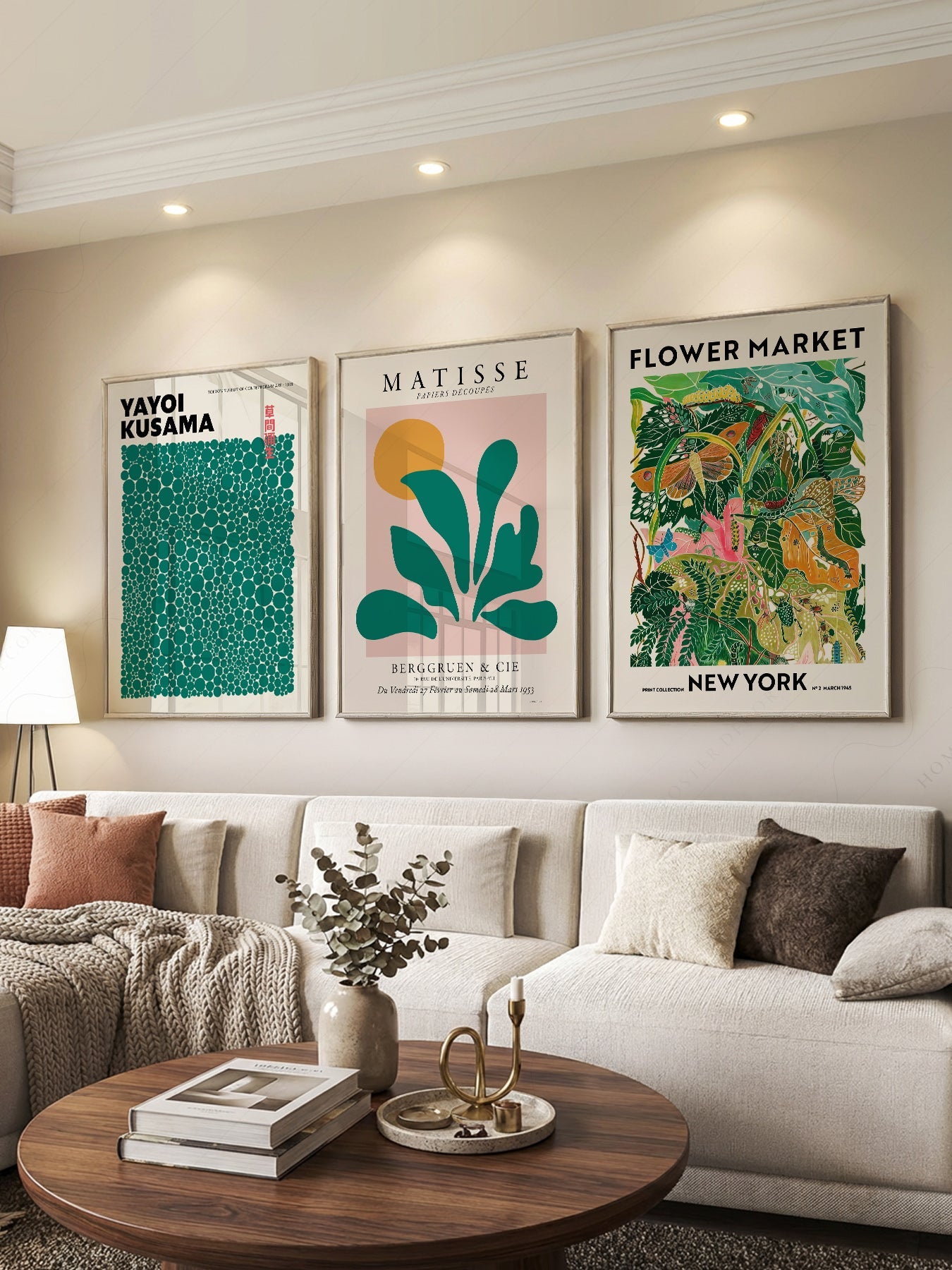 Matisse Kusama Gallery Wall Set of 3 Prints – Modern Art Poster Collection