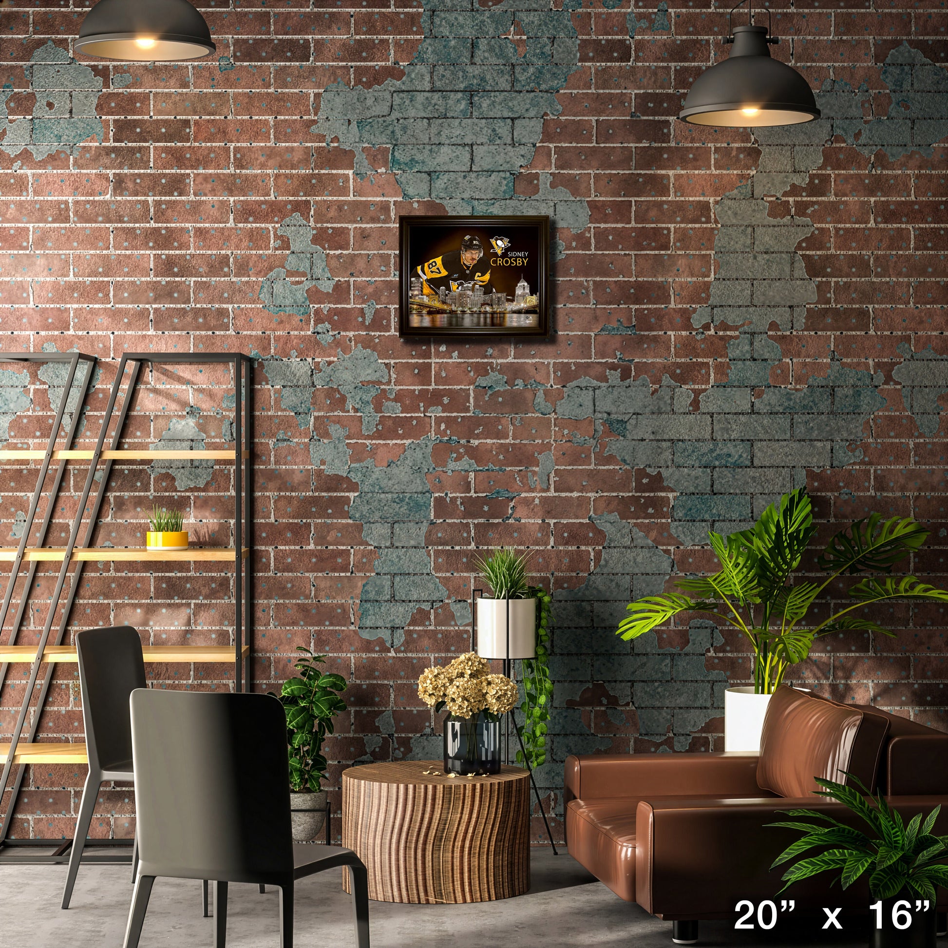 Sidney Crosby 16x20 Framed Skyline PhotoGlass Print Penguins