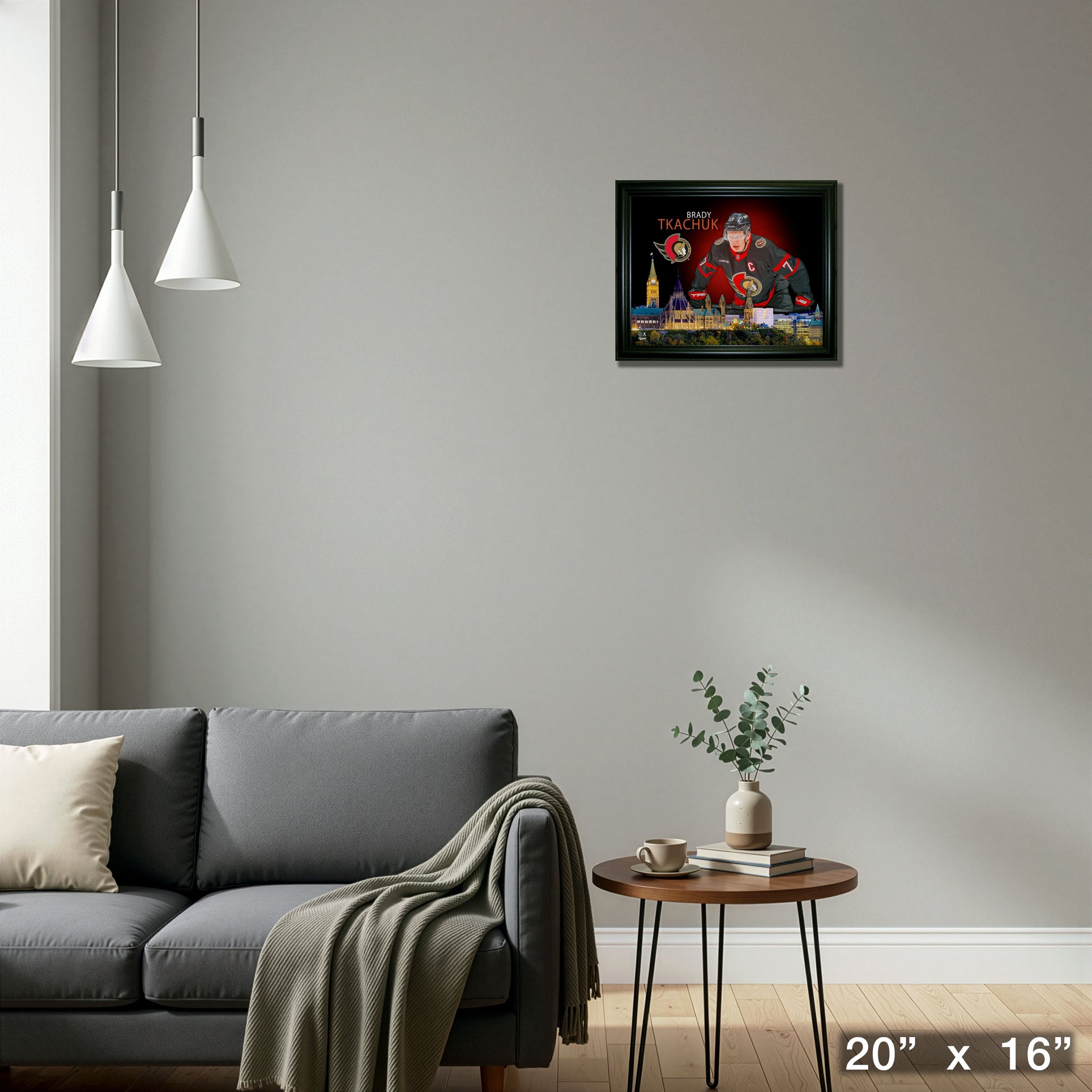 Brady Tkachuk 16x20 Framed Skyline Print Ottawa Senators