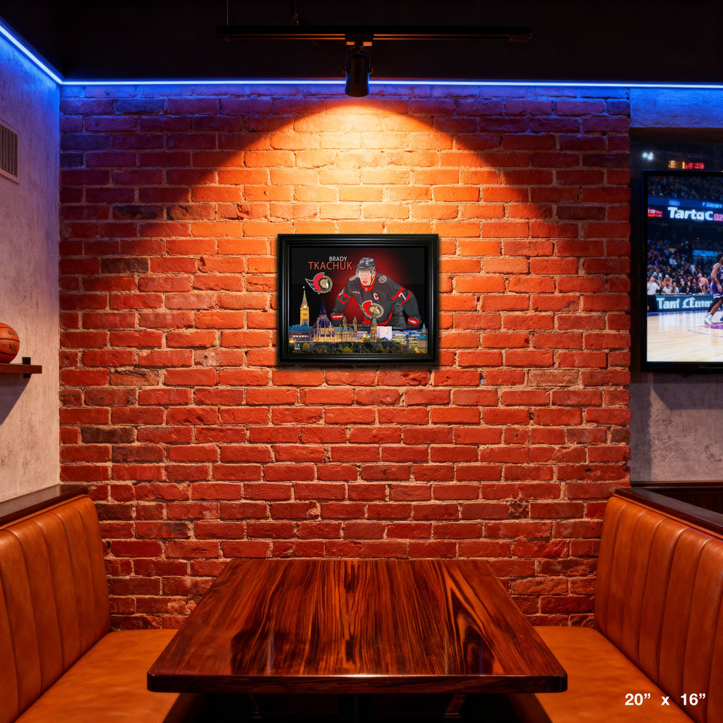 Brady Tkachuk 16x20 Framed Skyline Print Ottawa Senators