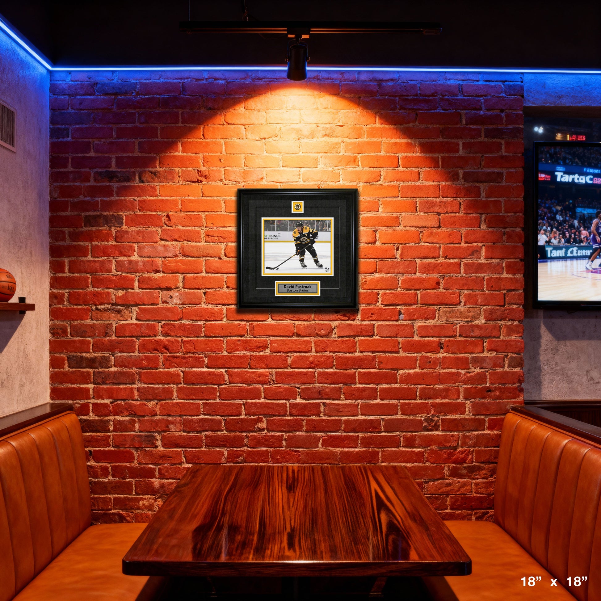 David Pastrnak Framed Pin & Plate Boston Bruins