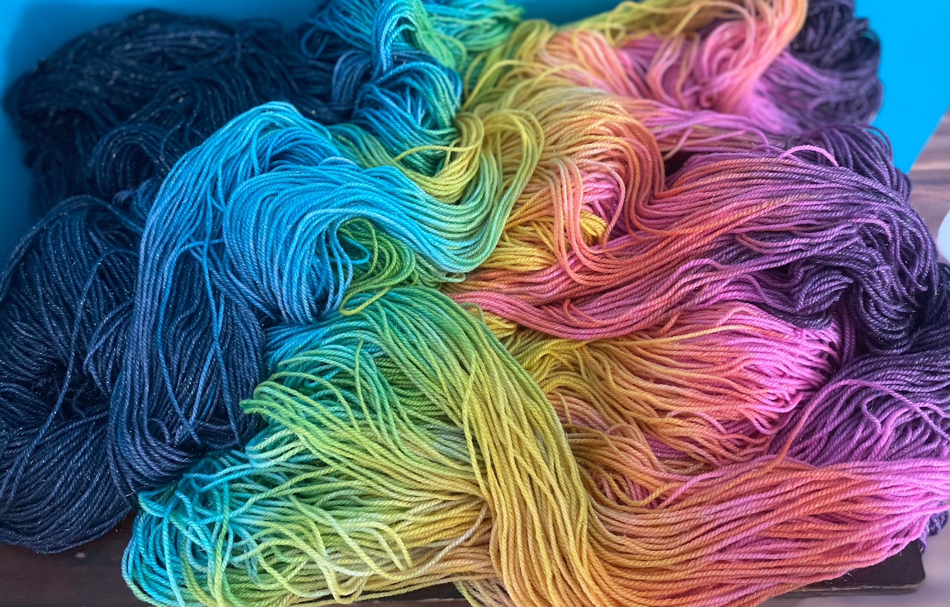 Solar Eclipse - Gold Stellina Sock Yarn