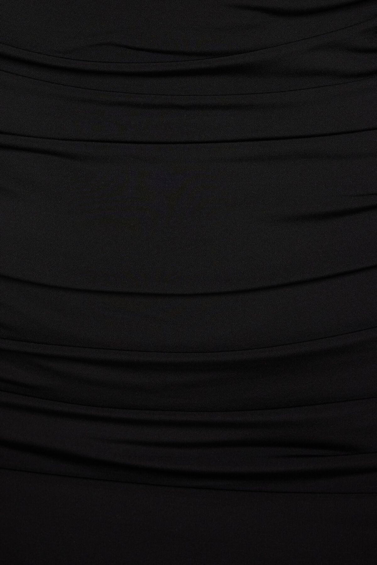 Robe courte transparente froncée Maddie