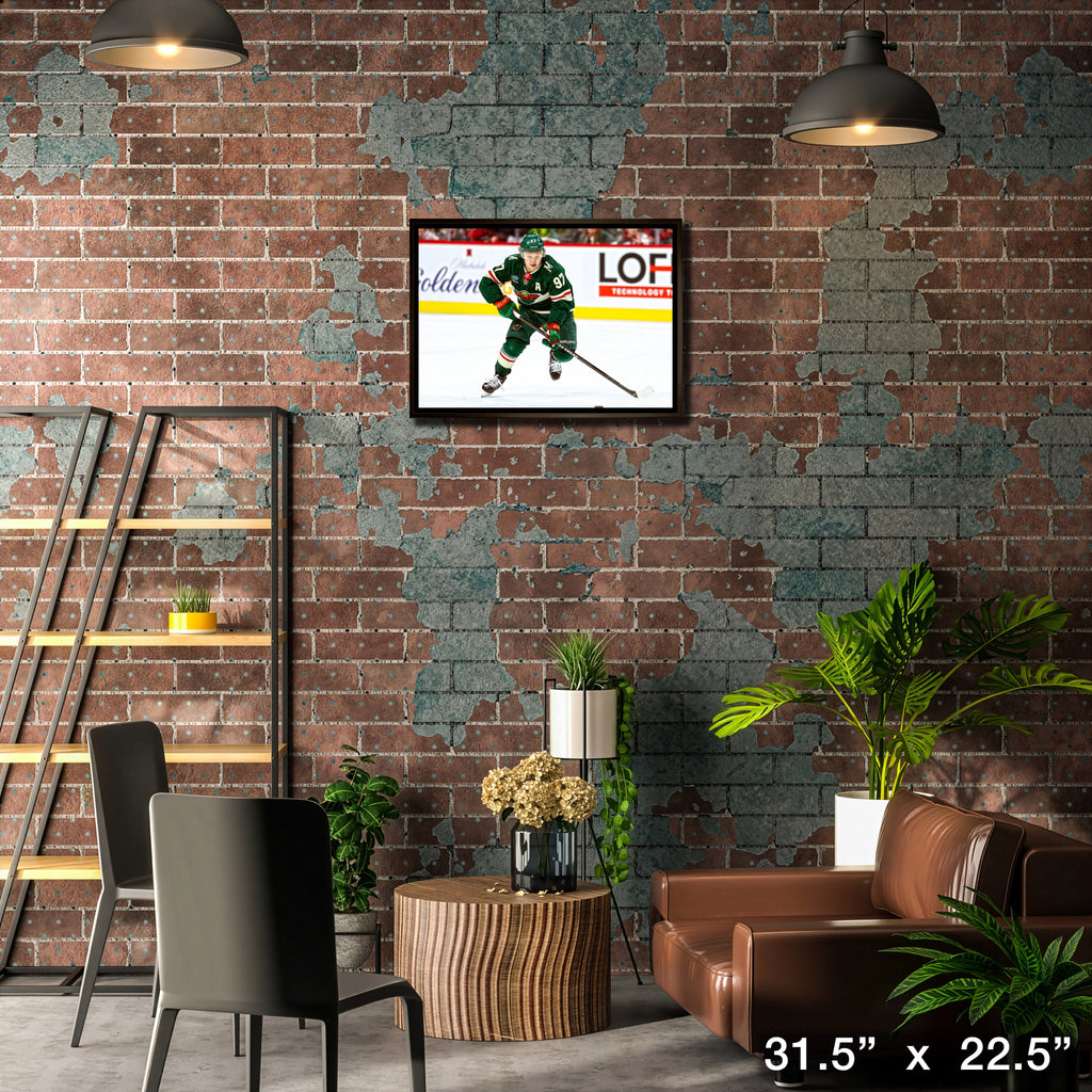 Kirill Kaprizov 20x29 Framed Canvas Minnesota Wild