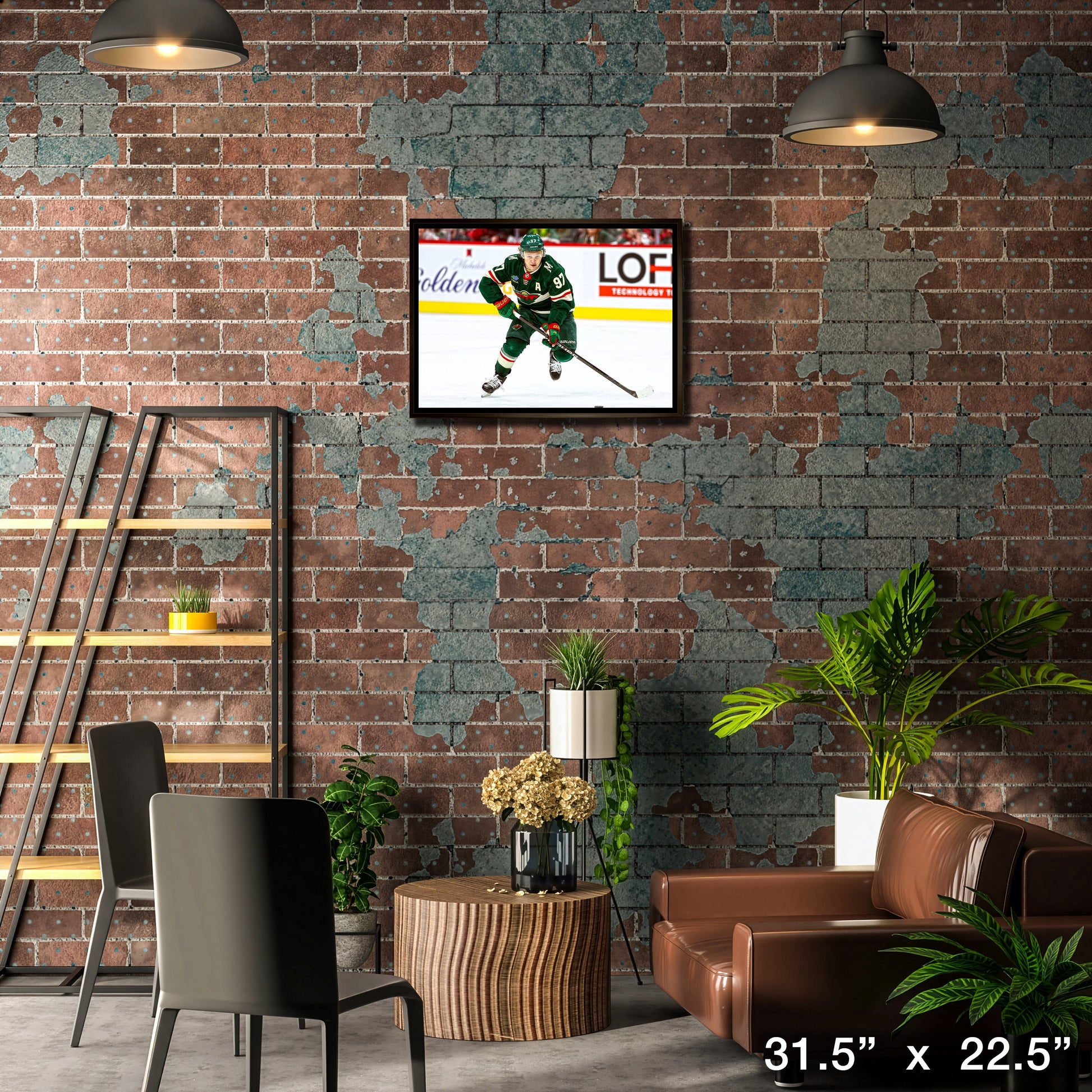 Kirill Kaprizov 20x29 Framed Canvas Minnesota Wild