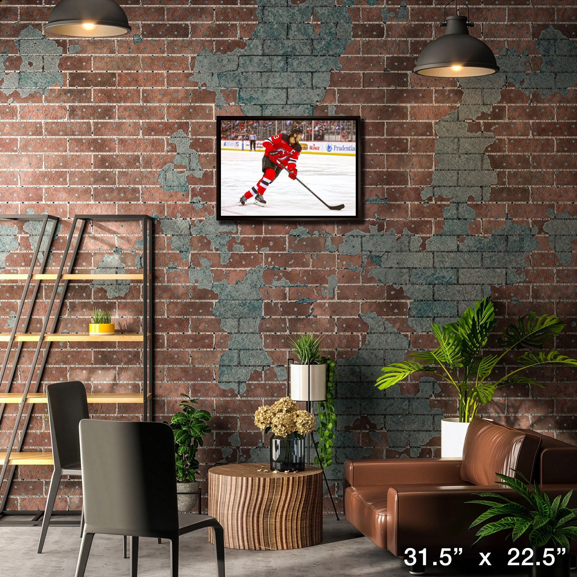 Nico Hischier 20x29 Framed Canvas New Jersey Devils